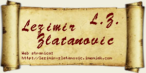 Ležimir Zlatanović vizit kartica